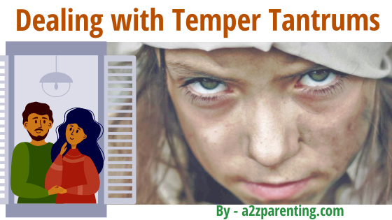 Contend or dealing with temper tantrums in children